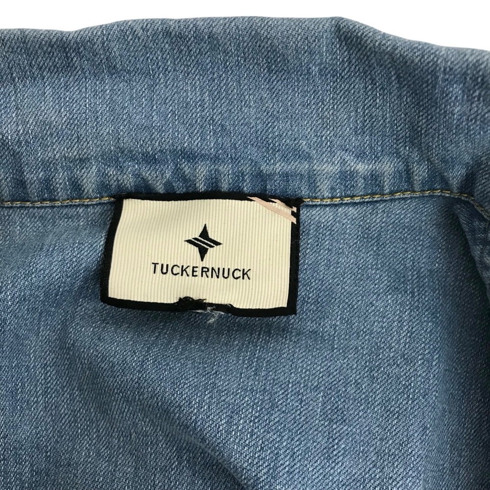 Tuckernuck Light Washed Front Button Puff Shoulde… - image 4